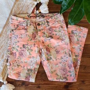 Vanilla Star Floral Denim Jeans Size 3